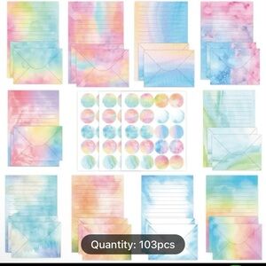 Colorful Stationery Set with Envelopes